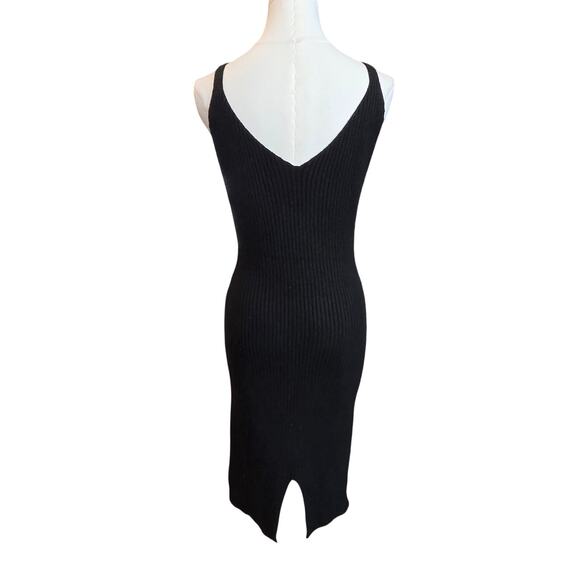NWT Women's Black Knit Tank Dress Sz. Onesize - Picture 3 of 4